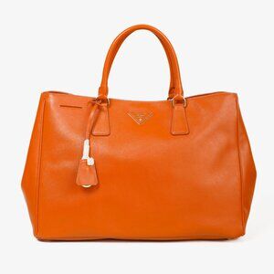 Prada Orange Papaya Saffiano Lux Tote Bag BN1844